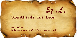 Szentkirályi Leon névjegykártya
